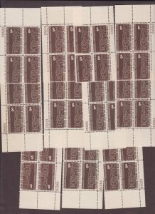US, C70, ALASKA, 11 DIFFERENT # POSITIONS, AIRMAIL, MINT NH, PLATE BLOCKS
