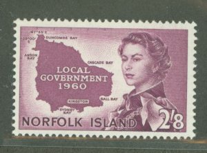 Norfolk Island #42 Unused Single