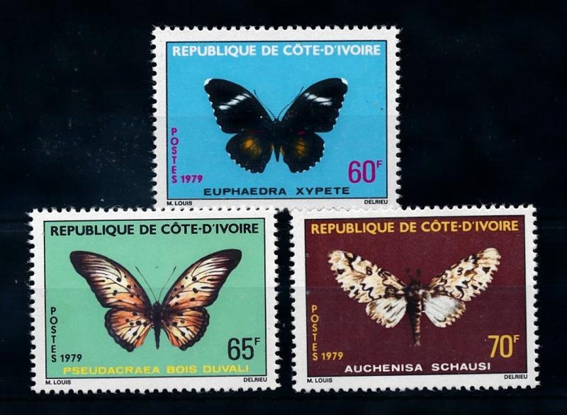 [70713] Ivory Coast 1979 Insects Butterflies  MNH