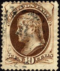 US #161 Used 10c Jefferson from 1873