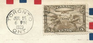 Doyle's_Stamps: Canadian-USA Postal History: Toronto to Buffalo 1st Flight Cover