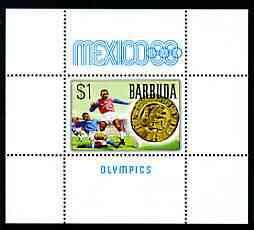 BARBUDA - 1968 - Mexico Olympics - Perf Souv Sheet - Mint Never Hinged