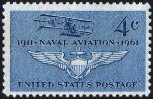 SC#1185 4¢ Naval Aviation Anniversary Single (1961) MNH