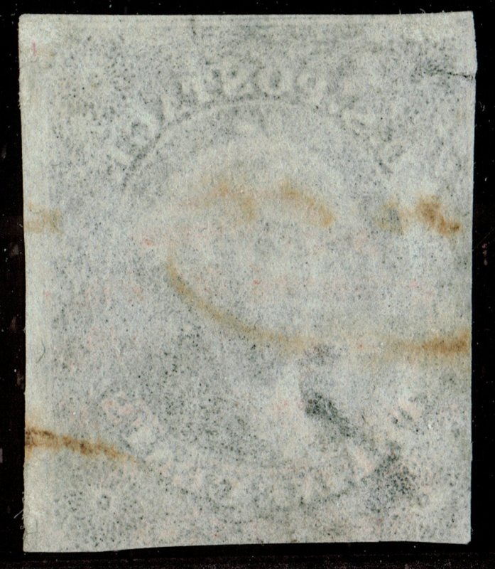 [0870] 1851 Scott#17 used 2¢ SPACE FILLER several faults cv:$280