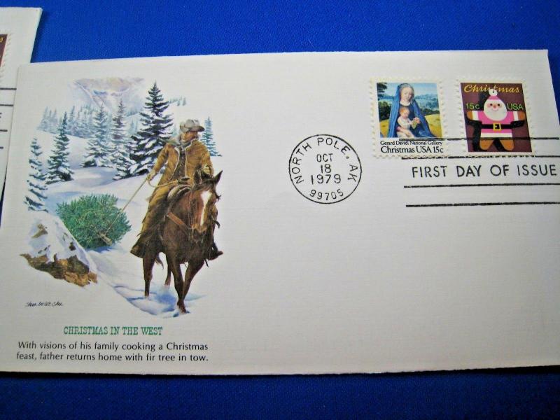 U.S. FIRST DAY COVER SETS - LOT of 6 -1979 - CHRISTMAS IN THE WEST  (FDC-19x)