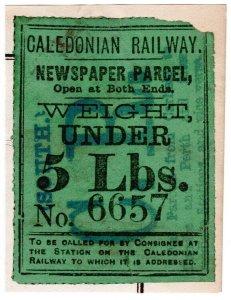 (I.B) Caledonian Railway : Newspaper Parcel under 5lbs (South)