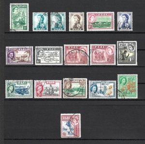 FIJI 1954/9 SG 280/95 USED Cat £32.50