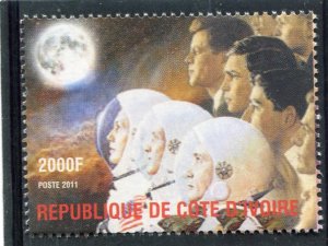 SPACE APOLLO J.F. Kennedy 1 value Perforated Mint (NH)
