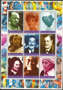 Somalia 2002 Famous People Sheet MNH Private