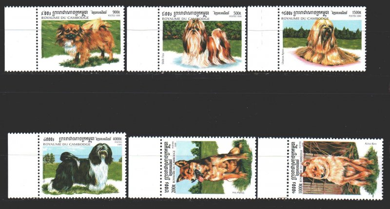 Cambodia. 1999. 1906-11. Dogs. MNH.