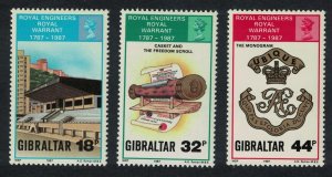Gibraltar Royal Engineers 3v 1987 MNH SC#505-507 SG#582-584