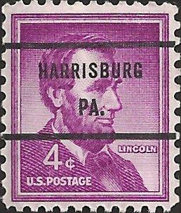 # 1036 MINT NEVER HINGED PRE CANCELLED ABRAHAM LINCOLN