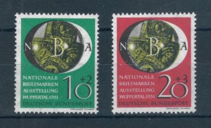 Germany 1951 National Philatelic Exhibition set of stamps. MNH. Sg 1067-1068