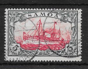 SAMOA (GERMAN) SGG19 1901 5m CARMINE & BLACK USED