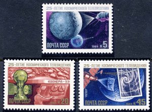 Russia MNH 5296-8 Satellite TV From Space 1984