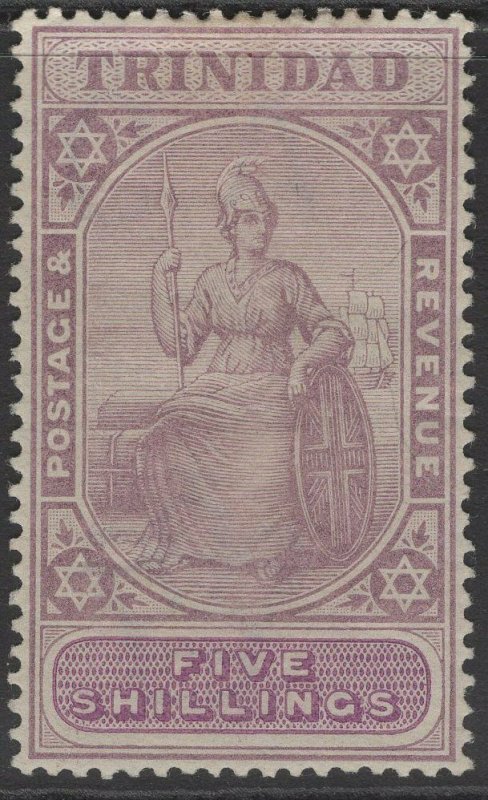 TRINIDAD SG132 1901 5/ LILAC & MAUVE MTD MINT