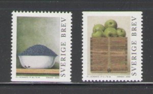 Sweden Sc 2389-90 2000 von Schantz Painting stamp set mint NH