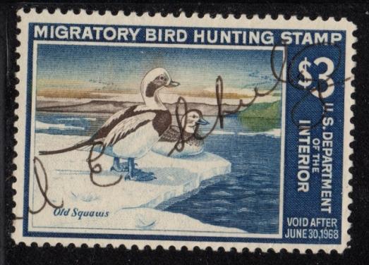 US Stamp #RW34 - PHABULOUS Pair of Old Squaw Ducks