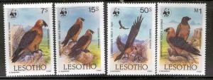 LESOTHO 512-515 MINT HINGED WWF BIRDS, VULTURES