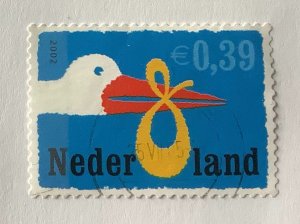 Netherlands 2002 Scott 1109 used - 39c, Birth announcement, stork