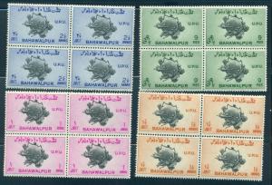 BAHAWALPUR SC# 36-9 VF MNH 1949 Block of 4