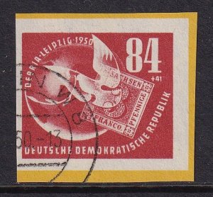 German Democratic Republic  DDR  #B21a  used 1950  84pf from sheet imperf