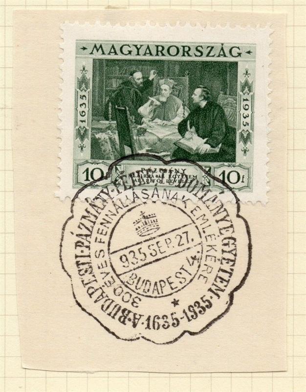 Hungary 1935 Early Issue Fine Used 10f. Postmark Piece 054512