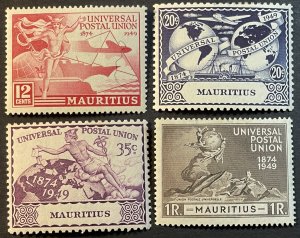 MAURITIUS # 231-234-MINT/HINGED---COMPLETE SET---1949