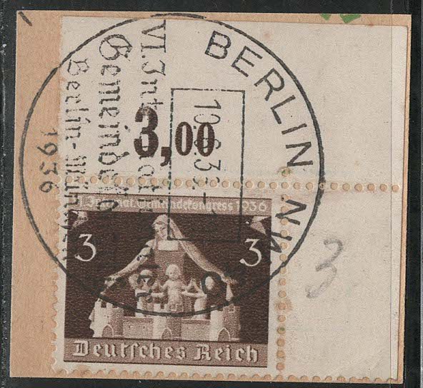 Germany Reich Scott # 473, used, rare special cancellation