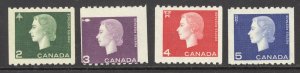 Canada Sc# 406-409 MNH 1962-1963 2c-5c Queen Elizabeth II Coil Stamps