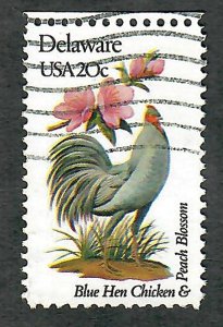 1960 Delaware Birds and Flowers used single - perf 10.5 x 11