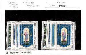 Isle of Man, Postage Stamp, #92-95 (2 Sets) Mint NH, 1976 Christmas (AD)