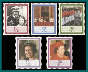 Fiji  1986 Queens Birthday, MNH #544-548,SG714-SG718