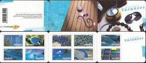 France 2007 Vacation and relaxation by the sea set of 12 stamps in booklet MNH