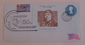US  MIXED GREAT BRITAIN 1977 LINBERGH SCARCE CACHET STAMP ENTIRE