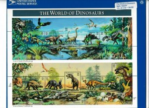 US 3136 The World of Dinosaurs 32c sheet (sealed) MNH 1997