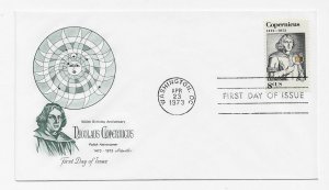 US 1488 8c Copernicus single on FDC Artmaster Cachet Unaddressed ECV $7.50