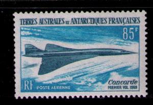 FRENCH SOUTHERN ANTARCTIC TERR SC#C18 MH F Concorde in Flght