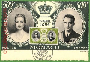 32634 - MONACO - MAXIMUM CARD - 1956 - Royalty-