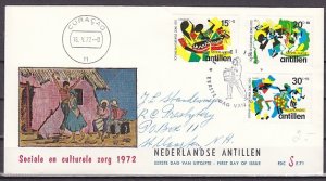 Netherlands Antilles. Scott cat. B116-B118. Steel Bands. First day cover. ^