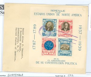 Guatemala C92 1938 FDC