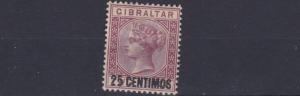 GIBRALTAR  1889  SG 17  25C ON 2D  MH    