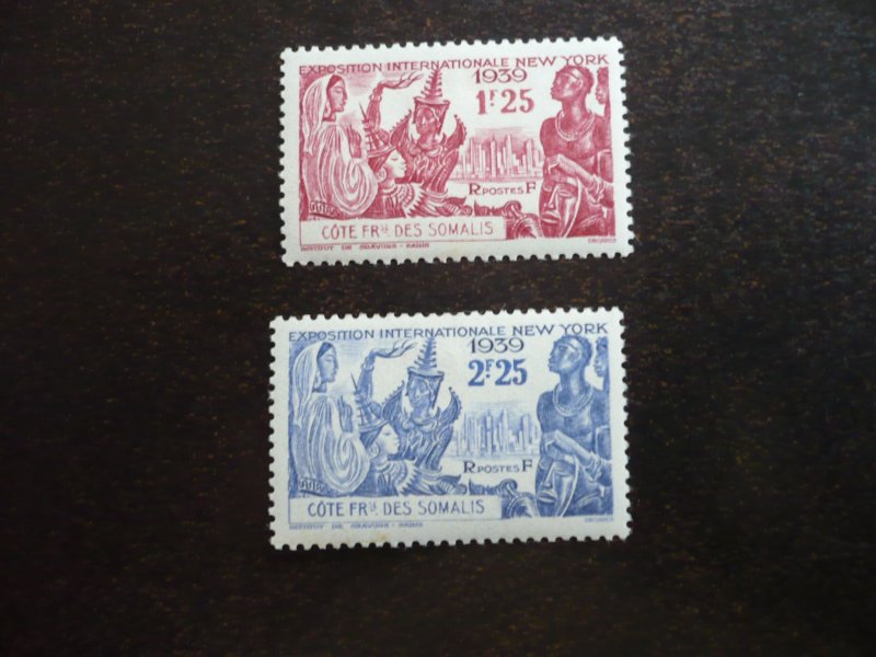 Stamps - Somali Coast - Scott# 179-180 - Mint Hinged Set of 2 Stamps
