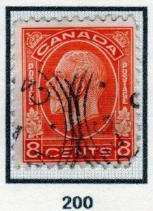 SC# 200 - (8c) - King George V, red orange, used, hinged
