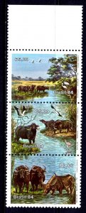 Brazil 1984 Marajo Island Buffalo Complete Mint MNH Set Strip SC 1942