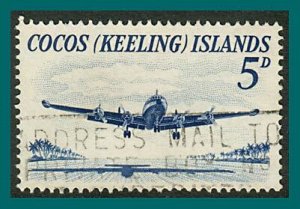 Cocos 1963 Airplane, used #2,SG2