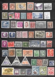 WORLDWIDE Page #731 of 50+ Stamps Mixture Lot Collection / Lot