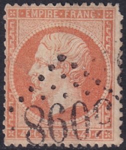 France 1862 Sc 27 used 5098 (Smyrne) GC cancel