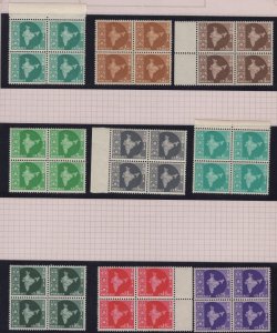 MOMEN: INDIA SG #375-385a 1957-58 BLOCKS MINT OG NH £128+ LOT #65457