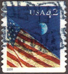 US Used 42 cent Scott# 4245 Flag at Night VF